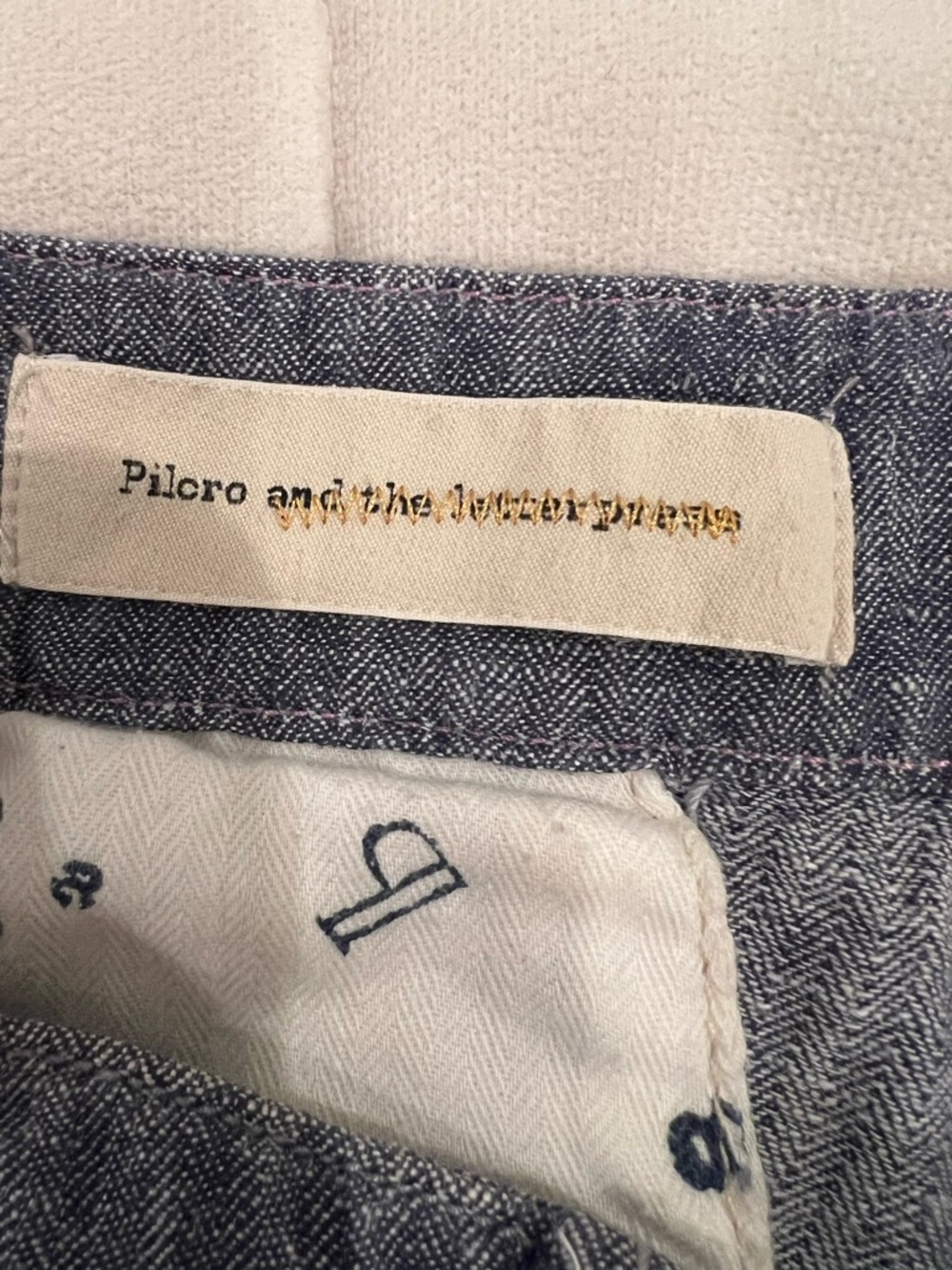 Pilcro & The Letterpress blue linen blend wide leg chambray pants |Size 2 - Picture 16 of 17